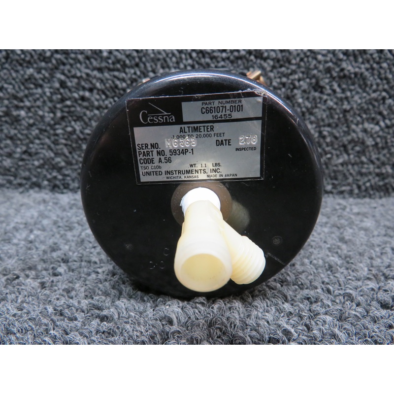5934P-1 (Alt: C661071-0101) United Instruments Altimeter Indicator (Code A56)