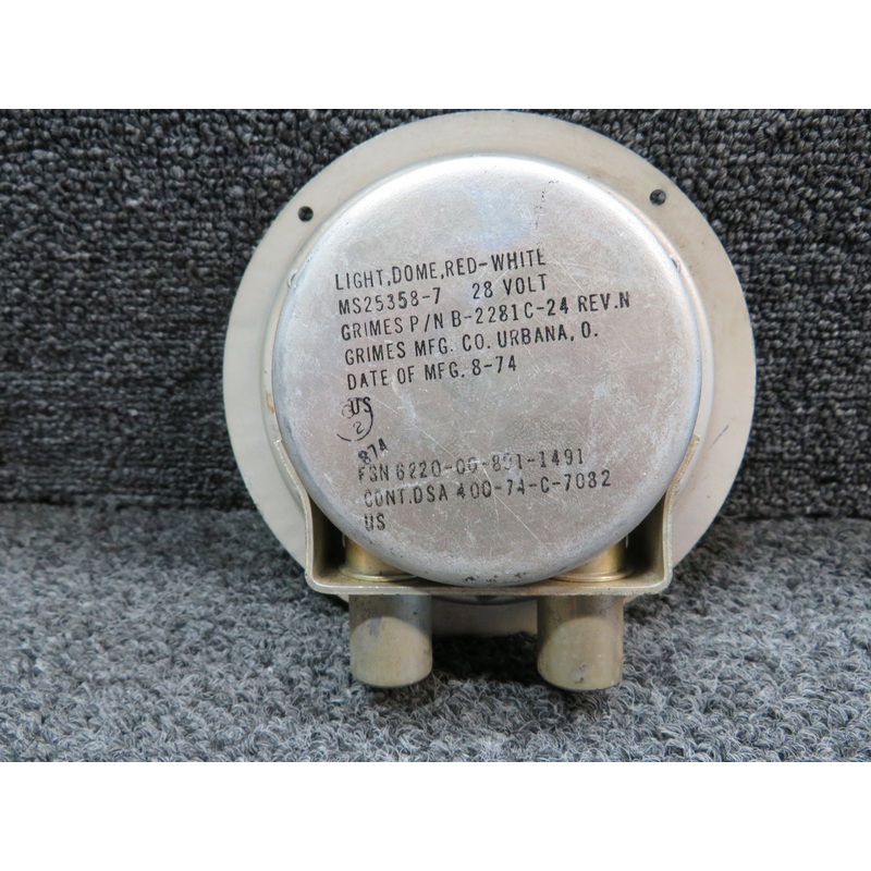 MS25358-7 (Alt: B-2281C-24) Grimes Dome Light