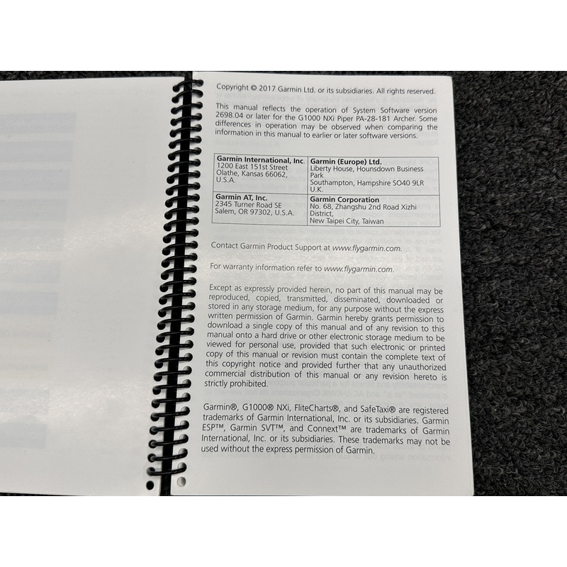 190-02131-02 Garmin G1000 NXI Cockpit Reference Guide