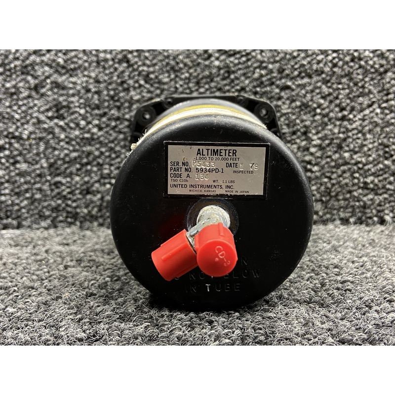 5934PD-1 (Use: 548-331) United Altimeter Indicator (Range: -1000 to +20,000 ft)