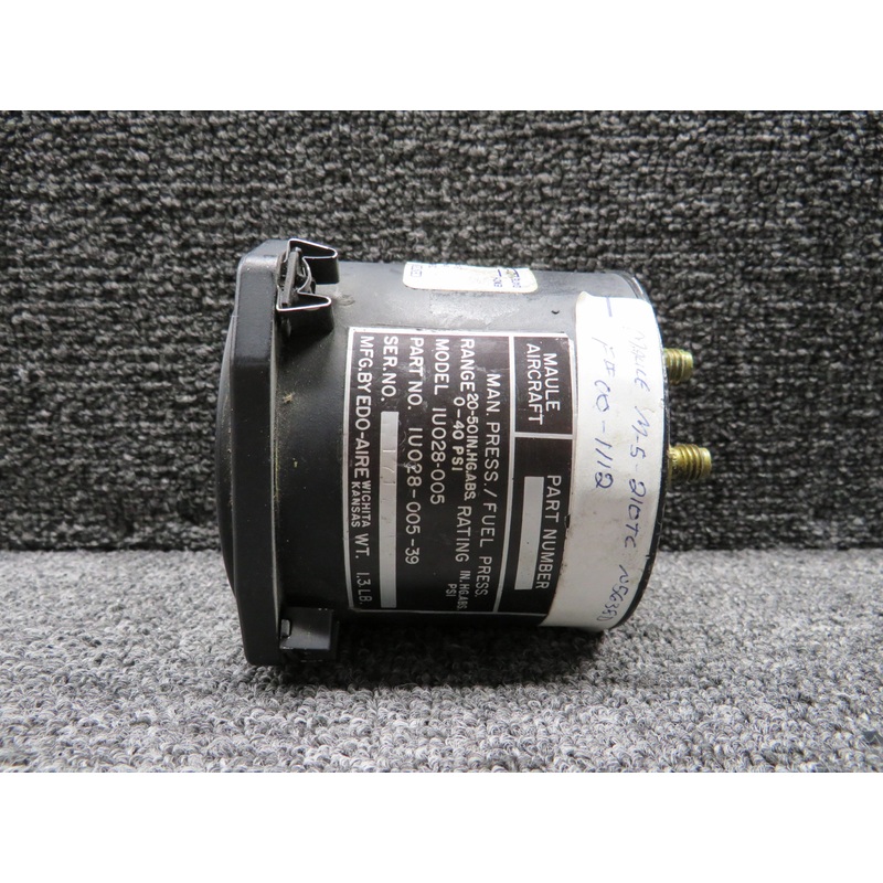 IU028-005-39 Edo-Aire IU028-005 Manifold Pressure-Fuel Pressure Indicator