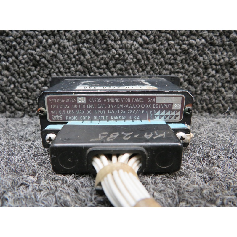 065-0032-01 King Radio KA-285 Annunciator Panel Assembly (Volts: 14-28)