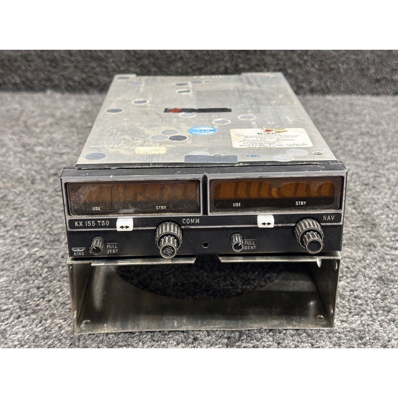 069-1024-01 King Radio KX-155 VHF Comm-Nav Transceiver w Glideslope & Tray (14V)
