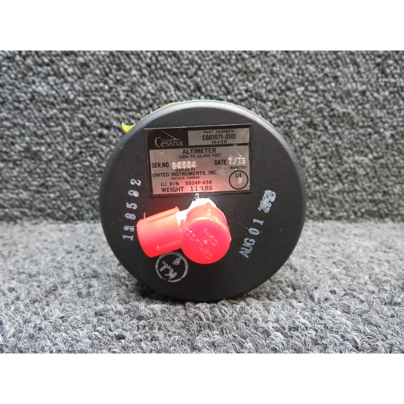 5934P-A56 (Alt: C661071-0101) United Inst Altimeter Indicator (Knob Worn)