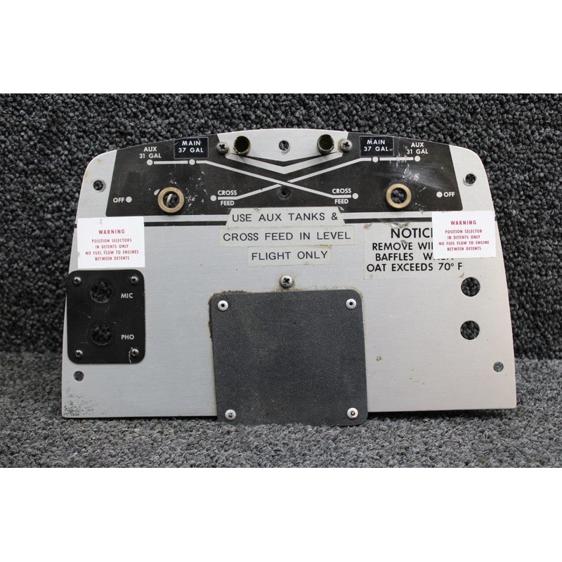 96-920011-17 Beechcraft 95-C55 Fuel Selector Panel (142 Gallon)