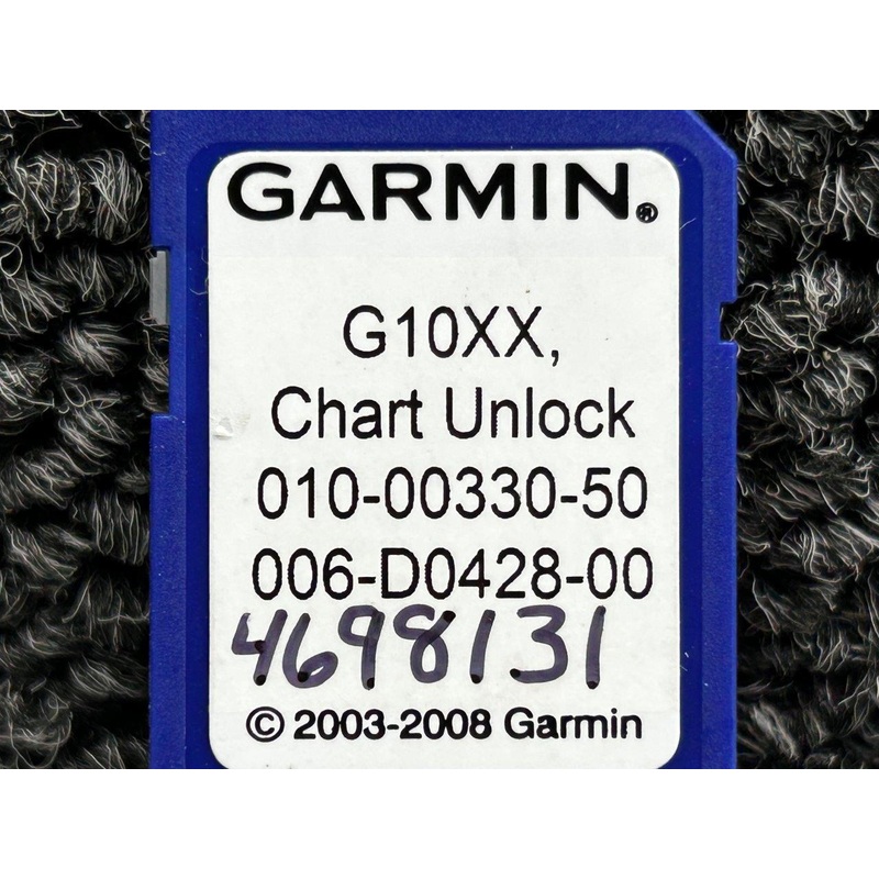 010-00330-50 Garmin G10XX Char Unlock Data Card (Applicable Years: 2003-2008)