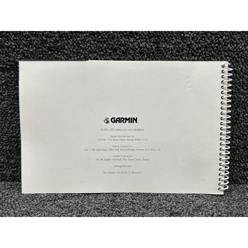 190-00140-13 Garmin 400, 500 Optional Displays Pilots Guide Addendum