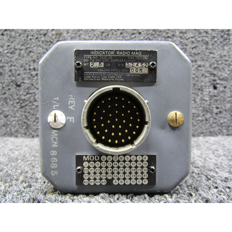 622-0555-008 Collins Radio Magnetic Indicator with Modifications