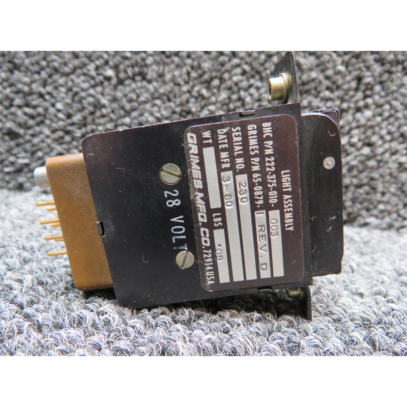 65-0879-1 Rev. D (Alt: 22-375-010-003) Grimes Light Assembly (Volts:28)