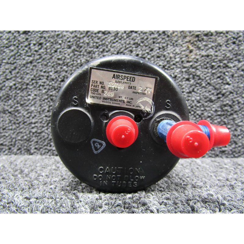 8130 United Instruments True Airspeed Indicator (Code: B.248) (Foggy Glass)