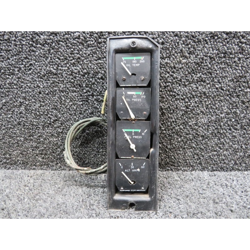 C669504-0104 Stewart-Warner Oil Pressure and Fuel Level Instrument Cluster