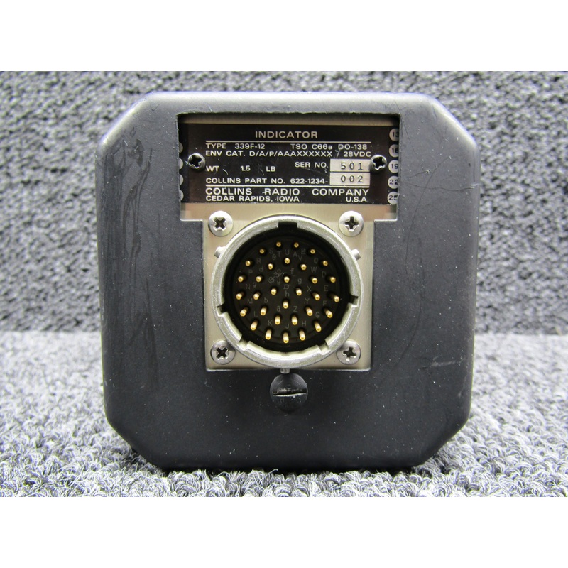 622-1234-002 Collins 339F-12 DME Indicator (Volts:  28)