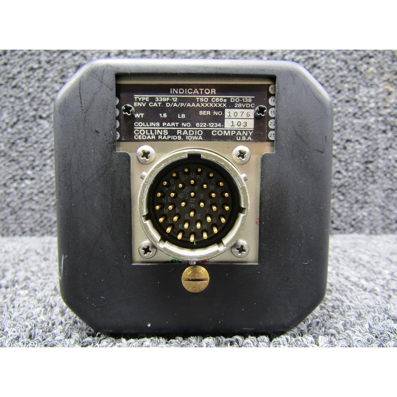 622-1234-103 Collins 339F-12 DME Indicator (Volts:28)