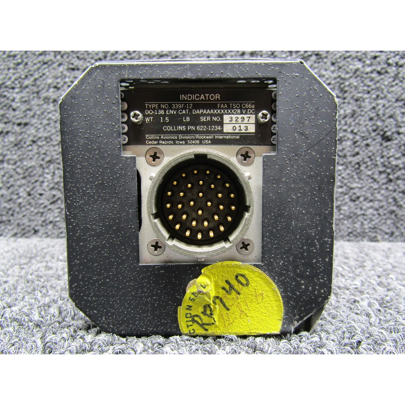 622-1234-013 Collins 339F-12 DME Indicator (Black Face)