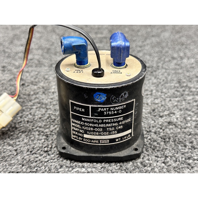 1U028-002-15S Edo-Aire 1U028-002 Dual Manifold Pressure Gauge (12V)
