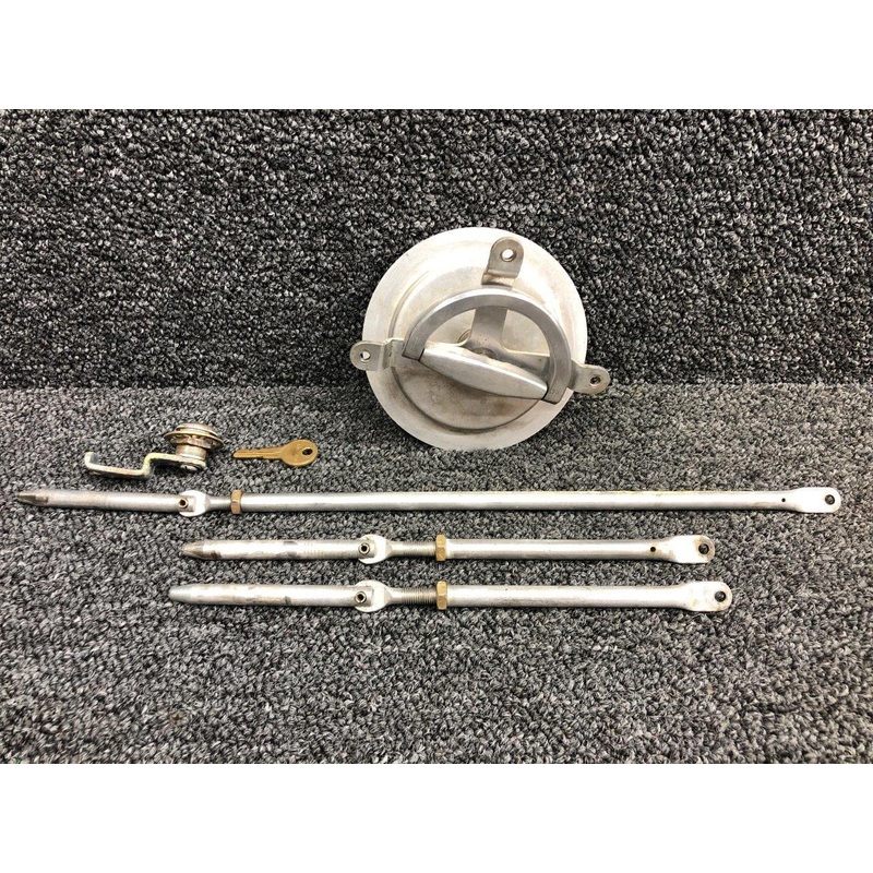 DY1499 Beech F33A Large Baggage Door Handle Assy W/ Plate, Tubes, & Lock Pins