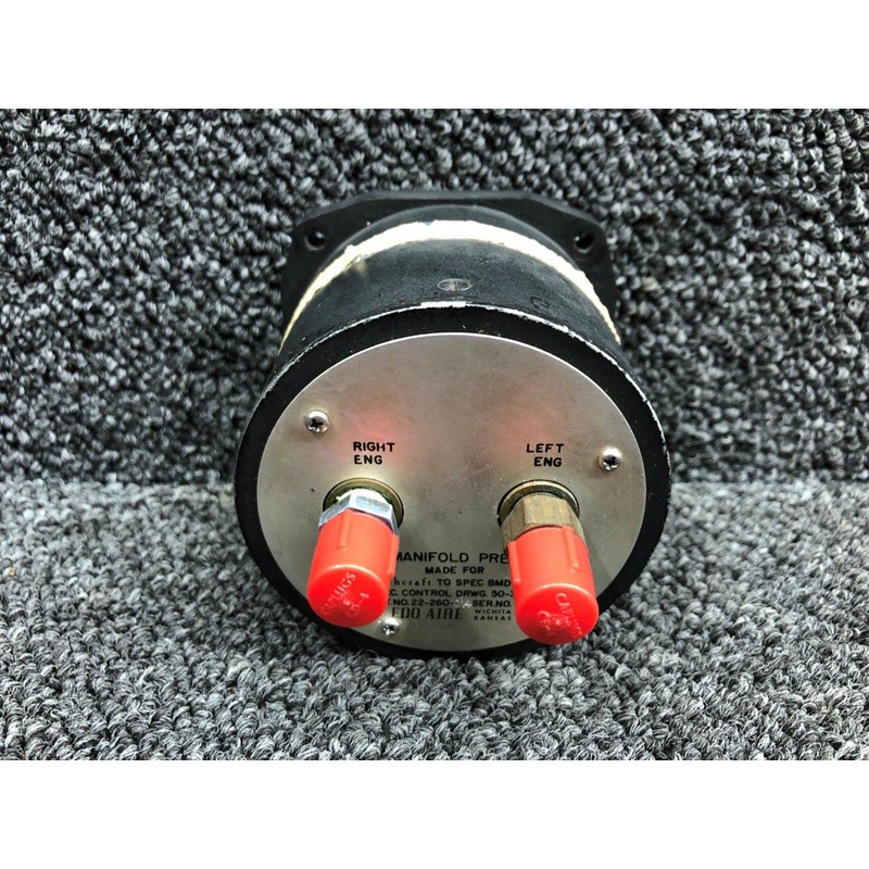 22-260-014 (Alt: 50-380011-17) Edo-Aire Dual Manifold Pressure Indicator