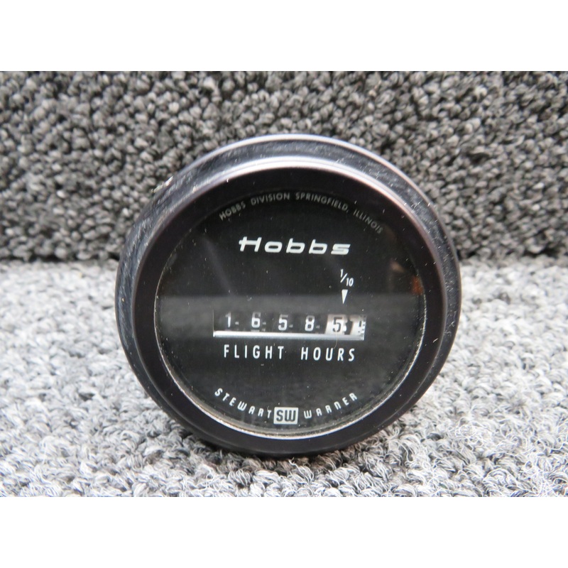 15007 Stewart-Warner Hobbs Hour Meter Indicator (Hours: 1658.5)
