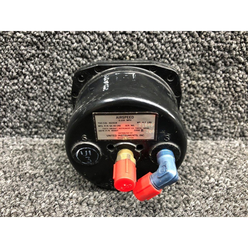 8000T (MPN: SA-40-1RB) United Instruments Airspeed Indicator