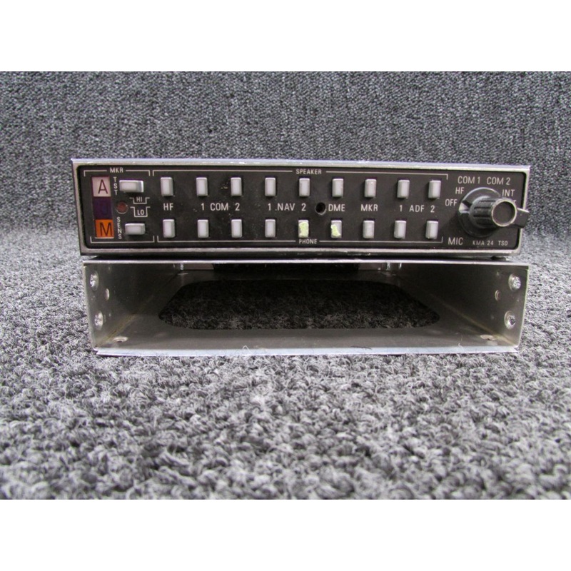 066-1055-00 Bendix KMA-24 Marker Beacon Receiver, Isolation Amp Radio w Tray